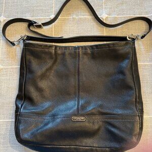 COACH BLACK PARK PEBBLE LEATHER HOBO 23293 HANDBAG SHOULDER BAG PURSE SATCHEL